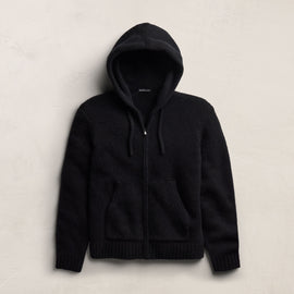 Lghtwght Cashmere Full Zp Hoodie - True Black | James Perse Los Angeles