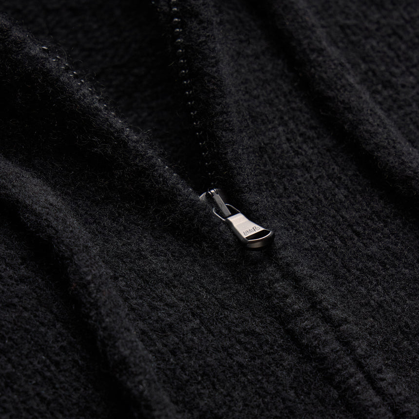 Lghtwght Cashmere Full Zp Hoodie - True Black | James Perse Los Angeles
