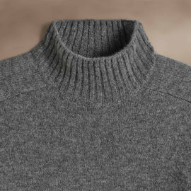 Cashmere Funnel Neck Sweater in Thunder | James Perse Los Angeles