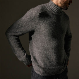 Cashmere Funnel Neck Sweater in Thunder | James Perse Los Angeles