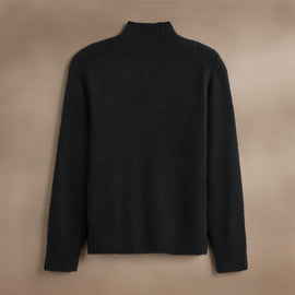 Cashmere Funnel Neck Sweater in True Black | James Perse Los Angeles