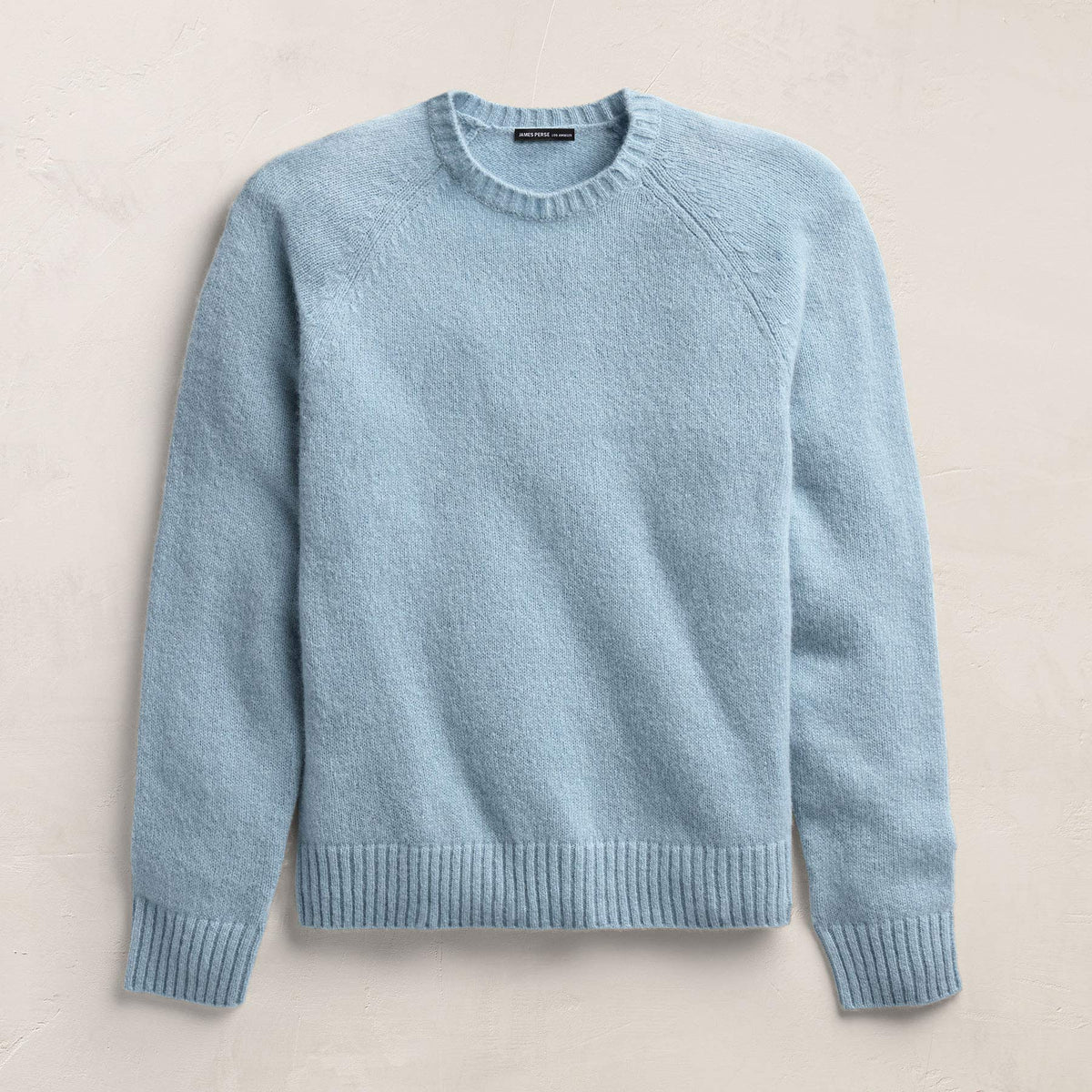 Lightweight Textured Cashmere Crew - Azure