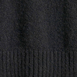 Lightweight Textured Cashmere Crew  in Black | James Perse Los Angeles