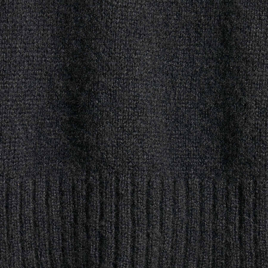 Lightweight Textured Cashmere Crew  in Black | James Perse Los Angeles