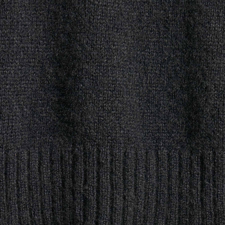 Lightweight Textured Cashmere Crew - Black | James Perse Los Lightweight Textured Cashmere Crew - Black | James Perse Los