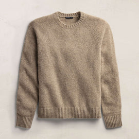 Lightweight Textured Cashmere Crew - Coyote