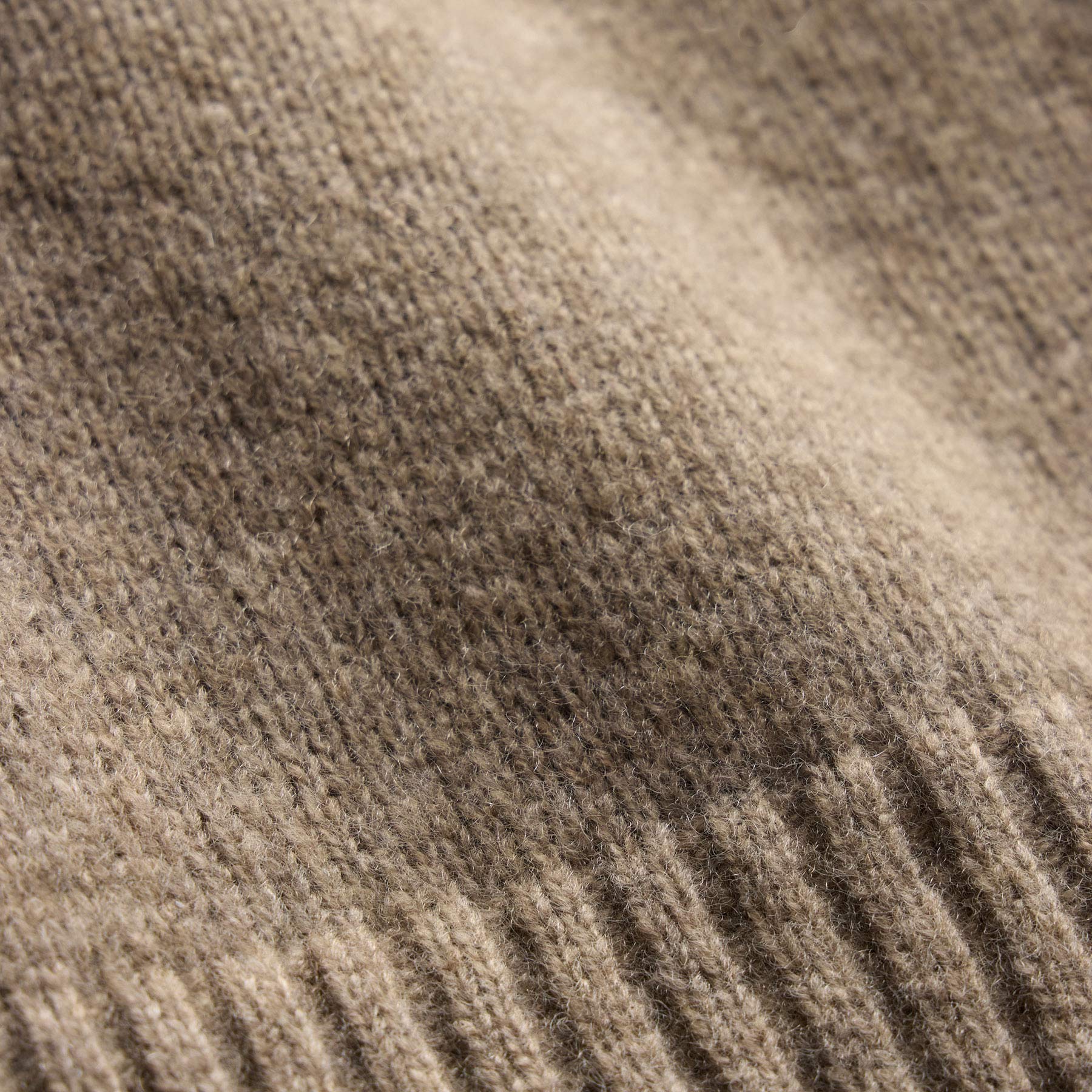 Lightweight Textured Cashmere Crew - Coyote