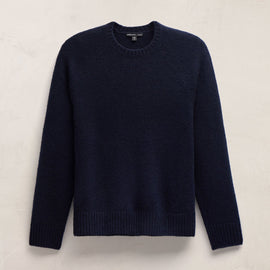 Lightweight Textured Cashmere Crew in Deep Navy | James Perse Los Angeles