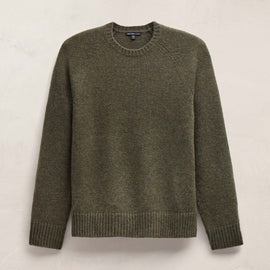 Lightweight Textured Cashmere Crew in Fir | James Perse Los Angeles