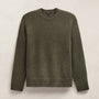 Lightweight Textured Cashmere Crew in Fir | James Perse Los Angeles
