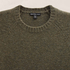Lightweight Textured Cashmere Crew in Fir | James Perse Los Angeles