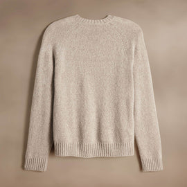 Lightweight Textured Cashmere Crew  in Hazel | James Perse Los Angeles