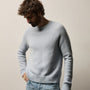 Lightweight Textured Cashmere Crew in Pale Blue | James Perse Los Angeles