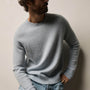 Lightweight Textured Cashmere Crew in Pale Blue | James Perse Los Angeles