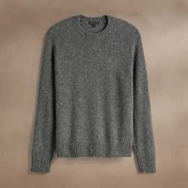 Lightweight Textured Cashmere Crew in Thunder | James Perse Los Angeles