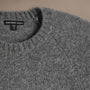 Lightweight Textured Cashmere Crew in Thunder | James Perse Los Angeles