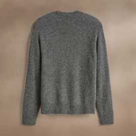 Lightweight Textured Cashmere Crew in Thunder | James Perse Los Angeles