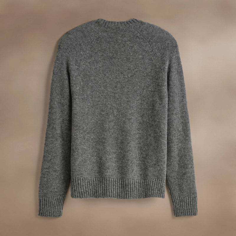 Lightweight Textured Cashmere Crew in Thunder | James Perse Los Angeles