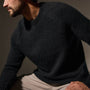 Men's Lightweight Textured Cashmere Crew Gift Set in True Black/Hazel | James Perse Los Angeles