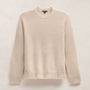 Lightweight Textured Cashmere Crew in Wheat | James Perse Los Angeles