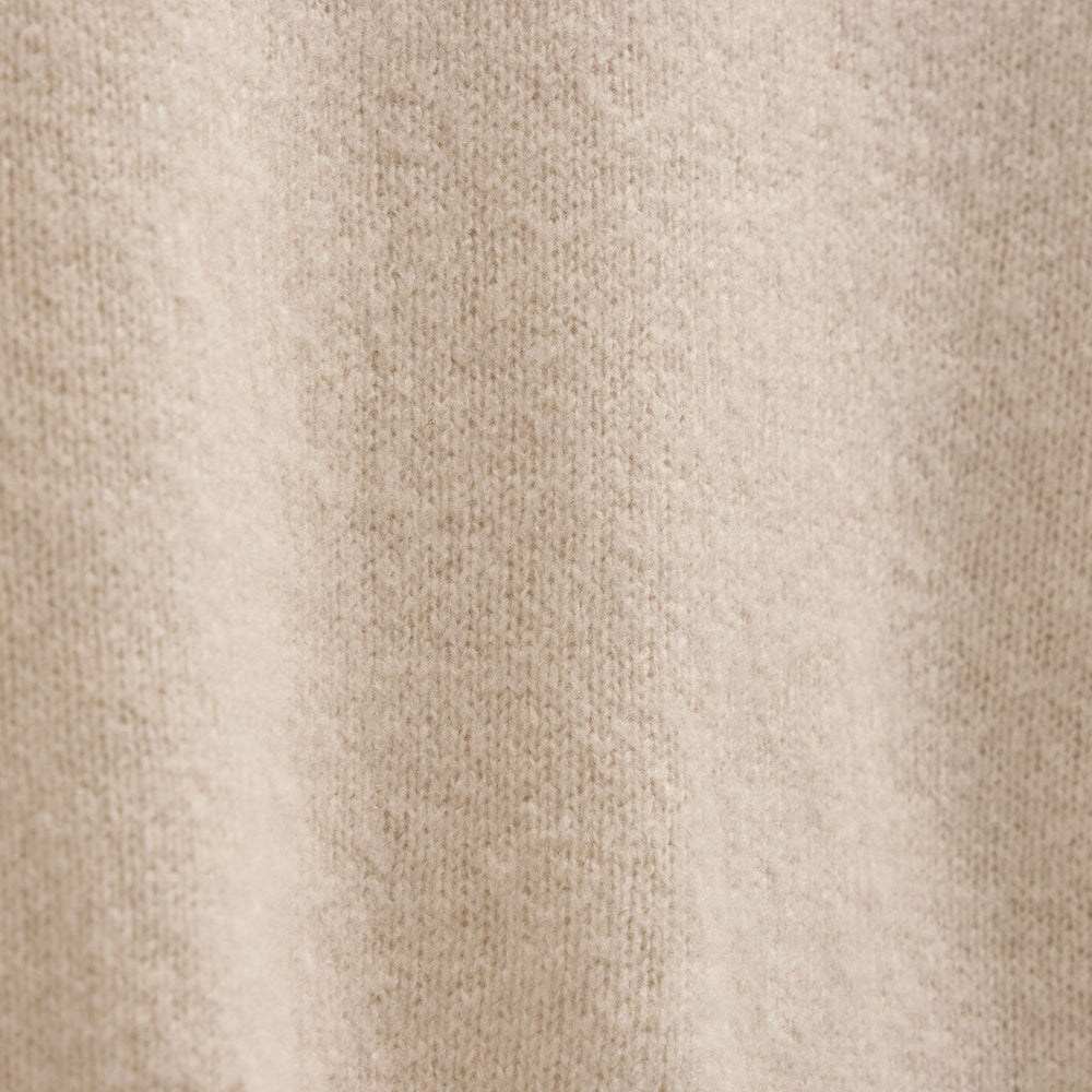 Lightweight Textured Cashmere Crew in Wheat | James Perse Los Angeles FLAT