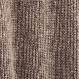 Lightweight Cashmere Button Funnel Neck in Beige Melange | James Perse Los Angeles FLAT
