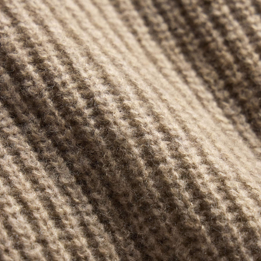 Lightweight Cashmere 1/4 Button Sweater - Coyote