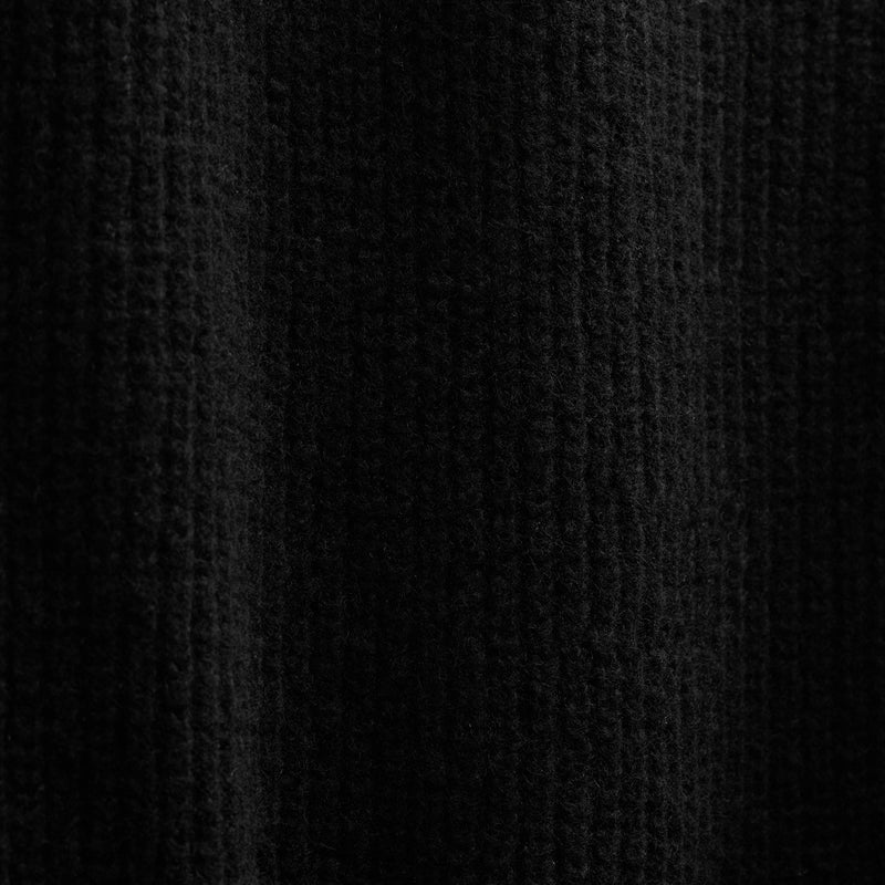 Lightweight Cashmere Button Funnel Neck In Black | James Perse Los Angeles FLAT