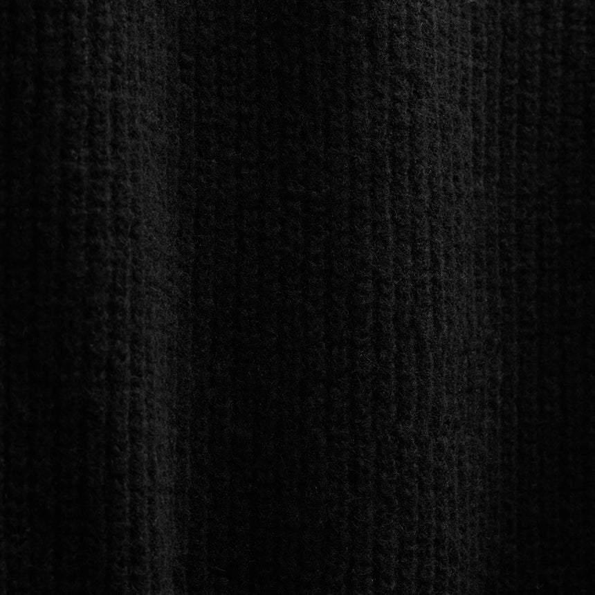 Lightweight Cashmere Button Funnel Neck In Black | James Perse Los Angeles FLAT