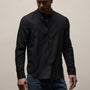 Cotton Cashmere Twill Shirt in Black | James Perse Los Angeles