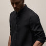Cotton Cashmere Twill Shirt in Black | James Perse Los Angeles