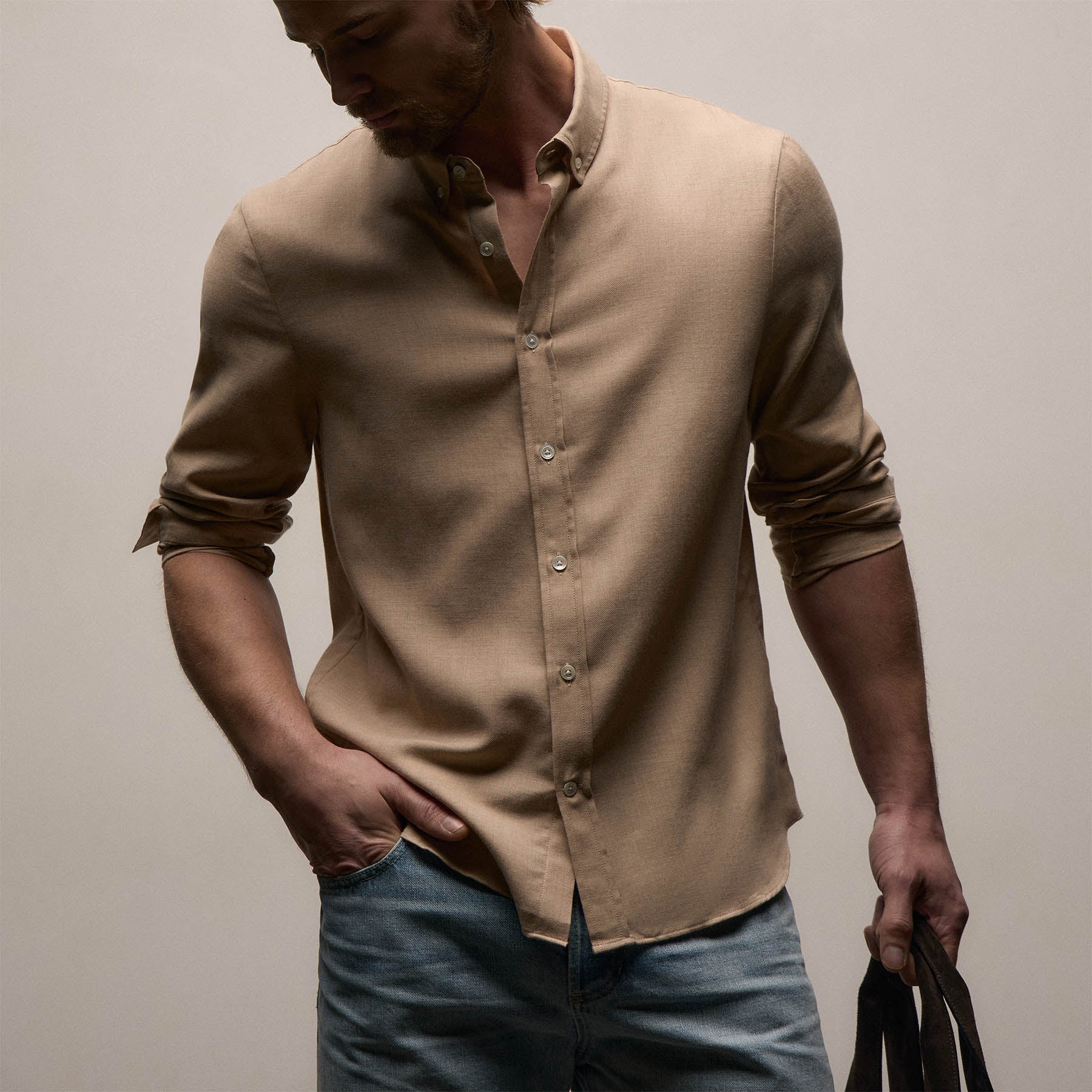 Cotton Cashmere Twill Shirt
