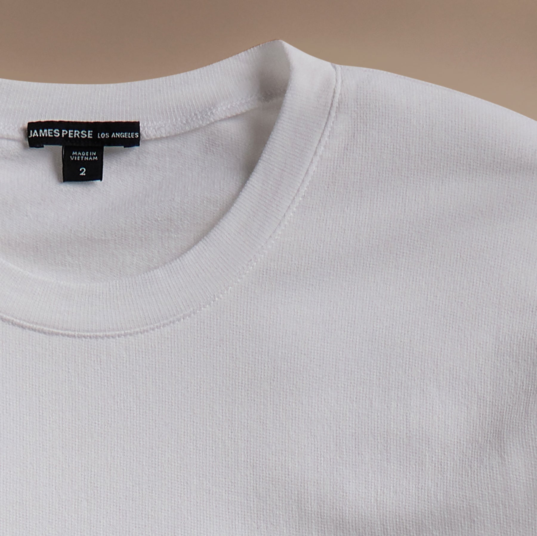 Palm Tree Sweat Top in White/White | James Perse Los Angeles