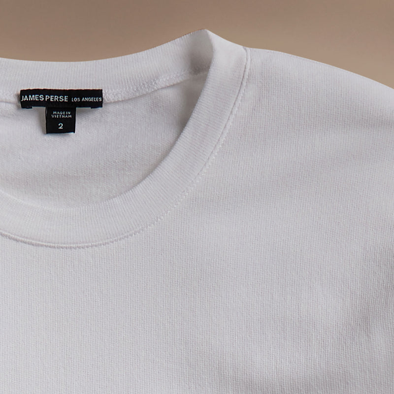 Palm Tree Sweat Top in White/White | James Perse Los Angeles