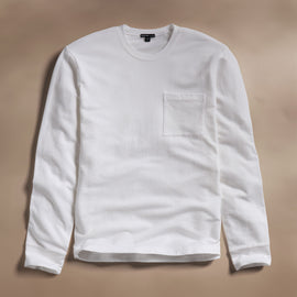 Palm Tree Sweat Top in White/White | James Perse Los Angeles