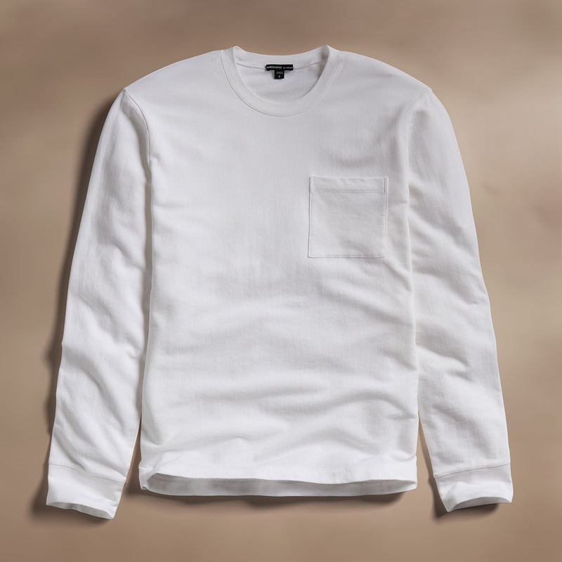 Palm Tree Sweat Top in White/White | James Perse Los Angeles