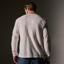Palm Tree Sweat Top in White/White | James Perse Los Angeles