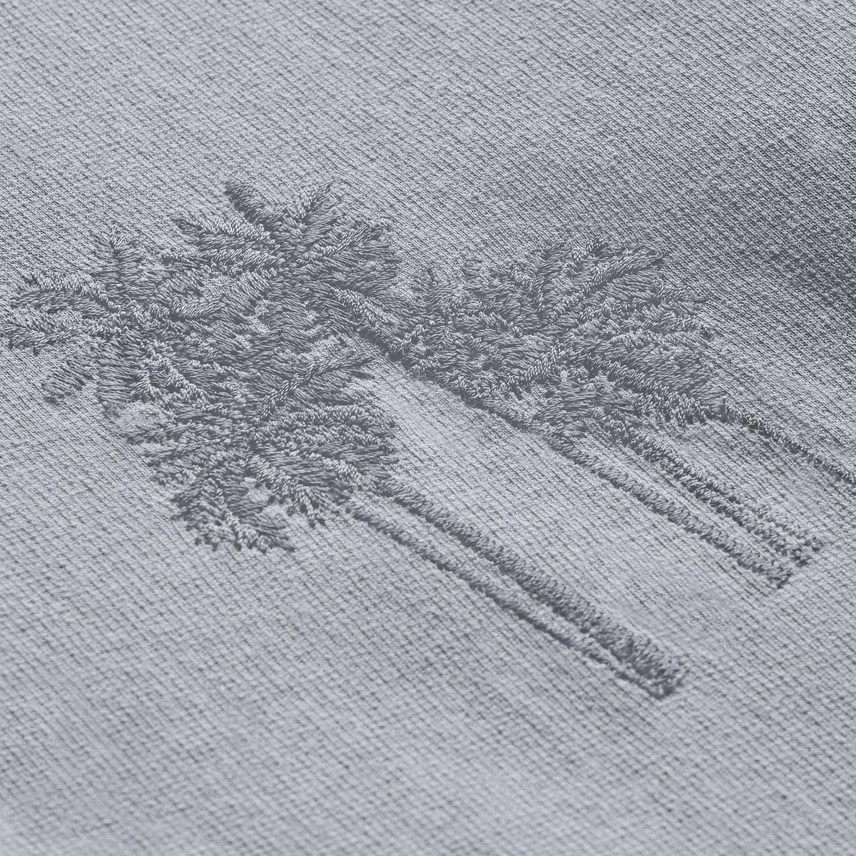 Palm Tree Embroidered Polo - Grey Sky/Magma