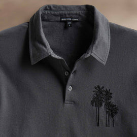 Ltwt French Terry Palm Polo in Magma/Black | James Perse Los Angeles