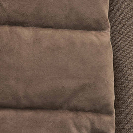 Suede Front Zip Up Sweater in Caribou | James Perse Los Angeles FLAT