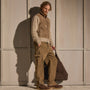 Suede Front Zip Up Sweater in Coyote | James Perse Los Angeles