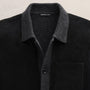 Suede Front Sweater Cardigan in Coal | James Perse Los Angeles FLAT