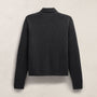 Suede Front Sweater Cardigan in Coal | James Perse Los Angeles FLAT