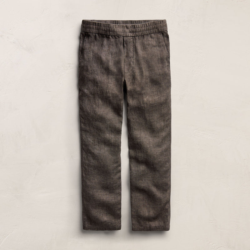 Montecito Linen Trouser in Bark | James Perse Los Angeles