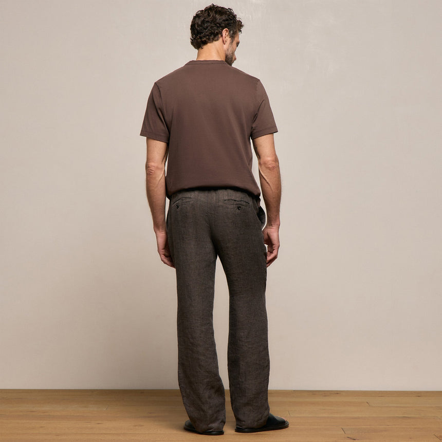 Montecito Linen Trouser in Bark | James Perse Los Angeles