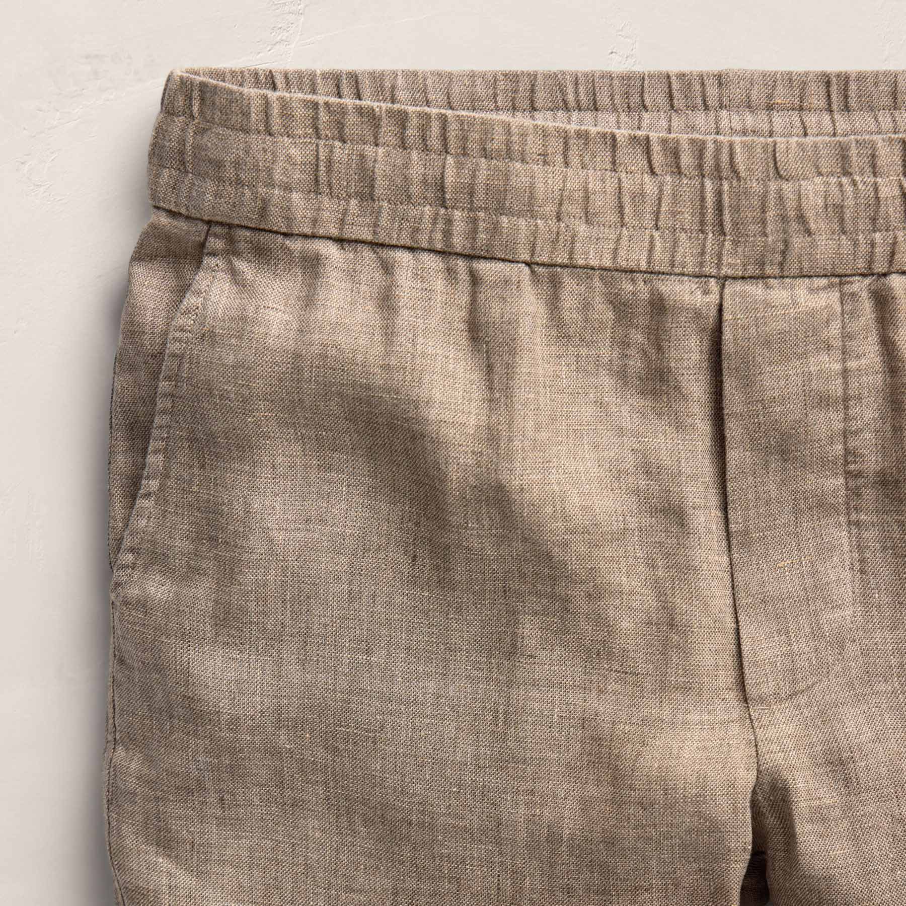 Montecito Linen Trouser in Soft Beige | James Perse Los Angeles