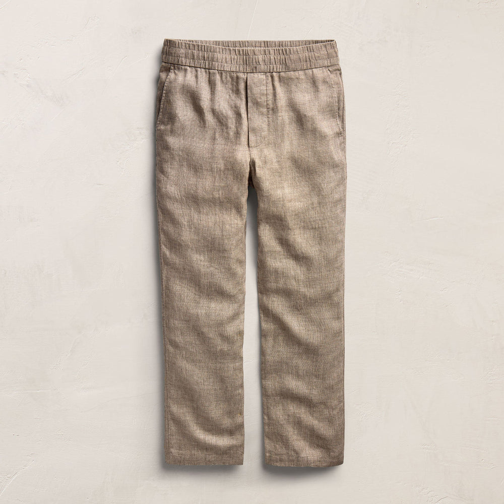 Montecito Linen Trouser in Soft Beige | James Perse Los Angeles