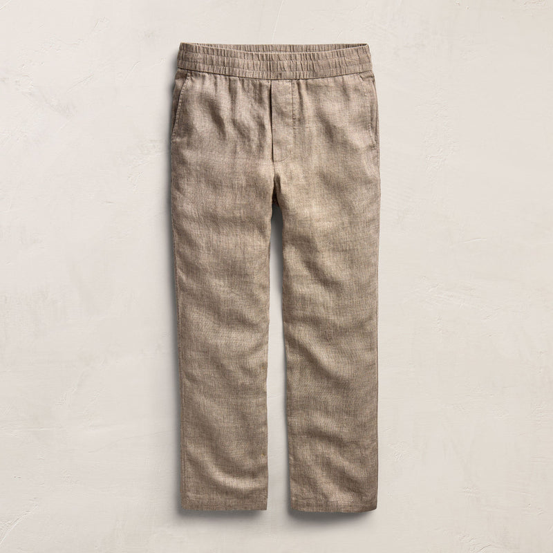 Montecito Linen Trouser in Soft Beige | James Perse Los Angeles