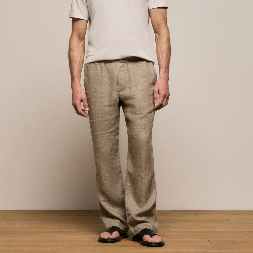 Montecito Linen Trouser in Soft Beige | James Perse Los Angeles