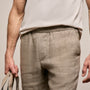 Montecito Linen Trouser in Soft Beige | James Perse Los Angeles